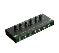 Cpolebev 6 Canali Mini Amplificatore per Cuffie HA400 Ultra-Compatto Stereo Audio Amplificatore Auricolari per Musica