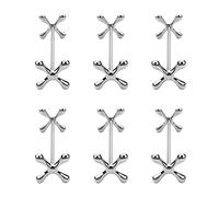 Cpolebev 6 Pezzi Bacchette nel Lega di Resto Cucchiai Supporto Forchette Coltelli Supporto Rack Supporto Metallo Artigianale Decorazione della Tavola