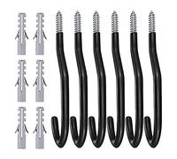 Cpolebev 6 Pezzi Ganci per Bici per Parete Garage Ganci per Biciclette per Impieghi Gravosi Ganci per Appendere Biciclette con Rivestimento in PVC, per Parete, Soffitto