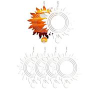 Cpolebev 6 Pezzi Grezzi per Sublimazione da 10 Pollici per Girandole per Decorazioni Interne Ed Esterne e Perfetti Come Regalo per Donne, Mamma e Moglie