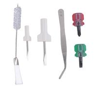 Cpolebev 6 Pezzi Kit di Pulizia Macchina da Cucire Include Pinzette Cacciavite Un Doppia Testa Pelucchi, per Strumenti di Cucito