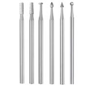 Cpolebev 6 Punte per Fresa per Incisione In Acciaio con Gambo da 3/32 Pollici, Punte per Trapano per Intaglio In Olivastra per Utensili Rotanti (Punte per Intaglio da 2,3 Mm)