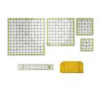 Cpolebev 6 PZ Quilting Righello Quadrato Acrilico Quilting Righello Tessuto Taglio Righello Marcatore Trasparente Acrilico Righello da Stiro