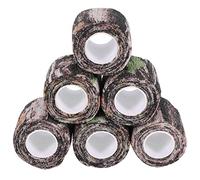 Cpolebev 6 Rotoli di Nastro Adesivo Mimetico con Nastro Adesivo Avvolgente Camo Stretch Bendaggio Nastro Autoadesivo per Caccia da Telescopio Bici