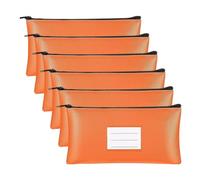 Cpolebev 6 Sacchetti per Soldi con Cerniera Sacco per Deposito Bancario di Sicurezza Sacco per Soldi Porta Ricevute per Monete In Contanti Strumento Cosmetico per Soldi di Carta Durevole Circa 28 X 16