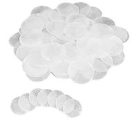 Cpolebev 60 Conchiglie Capiz Rotonde da 2 Pollici con 2 Fori Conchiglie Rotonde Naturali Conchiglie Bianche per Campanelli Eolici Creazione di Gioielli Decorazioni per La Casa