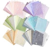 Cpolebev 60 Fogli di Carta per Scrapbooking Carta Goffrata per Scrapbooking Journaling Creazione di Biglietti D'Arte Artigianali