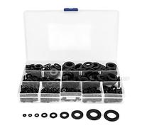 Cpolebev 600 PZ Kit Assortimento di Rondelle Piane In di Nylon Nero per M2 M2.5 M3 M5 M6 M8 M10 M12 Kit di Guarnizioni per Rondelle di Riparazione Pianura