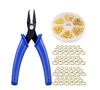 Cpolebev 690Pcs Pinze per Anelli Divisi Fai-da-Te Doppi Anelli di Salto Chiusi Doppi Anelli D' Cerchi Doppi Anelli D' in Metallo Cerchi Craft Apri Anelli di Salto per Collane e Bracciali di Gioi