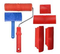 Cpolebev 6Pcs Handheld Wood Grain Tool Art Paint Red Wood Grain Tool Puller Nozioni di Base Set di Venature del Legno