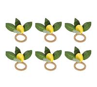 Cpolebev 6Pcs Simulazione Pianta di Limone di Tovagliolo Frutta Pasto Fibbia Hotel Camera Modello di Tovagliolo Tovagliolo Fibbia Forniture per Feste