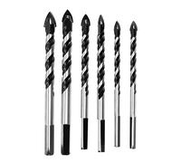 Cpolebev 6PZ Ceramica Per Punte da Trapano, Massoneria Drill Bits Set Per Vetro, Cemento, Legno Carburo di Tungsteno Punta Per Wall Specchio E Mattonelle di Ceramica Con Dimensioni 6,6,8,8,10,12mm