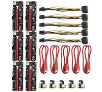Cpolebev 6PZ VER009 USB 3.0 PCI-e Riser VER 009S Express 1X un 16X Extender Riser Adapter Card SATA 15Pin un 6 Pin di Alimentazione