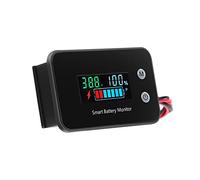Cpolebev 7-100V Digital Battery Capacity Tester Battery Monitor Voltage Temperature Switch Meter per Car Ships, IPX7 Waterproof