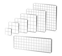 Cpolebev 7 Pezzi Blocchi di Timbri Acrilici, Blocchi di Timbri Trasparenti Blocchi Acrilici per Strumenti di Timbratura Impostati con Griglia Decorativa