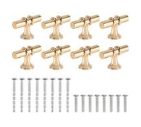 Cpolebev 8 Confezioni Champagne Manopole per Cassetti Manopole per Cassetti Euro T Bar Maniglie per Armadi Manopole Moderne per Armadi e Cassetti