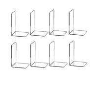 Cpolebev 8 PCS Fermalibri Scaffale per Libri Acrylic L-Shaped Fermalibri Immagine Album Comparto Tavola Conservazione Fermalibri