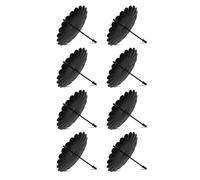Cpolebev 8 PCS Portacandele per Ghirlande, Supporti per Candele A Pila in Metallo per Candele 'Avvento 7,5 Cm, Ghirlanda per Candele Nera per Infilare.