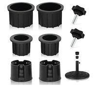 Cpolebev 8 Pezzi Base per Ombrellone Supporto Foro Tappo Coperchio Base per Ombrellone Supporto Base per Ombrellone e Cappuccio Supporto per Ombrellone Parti di Ricambio Supporto Base Stabilizz