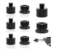 Cpolebev 8 Pezzi di Adattatori per Supporti Microfonici da 3/8 A 5/8 in Metallo per Supporti Microfonici da Fotocamera A Vite per Monitor