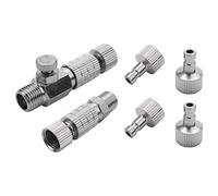 Cpolebev 8 Pezzi Set Adattatore per Aerografo Kit Adattatore per Disconnessione un Sgancio Rapido per Aerografo per Compressore D'Aria e Tubo 'Aerografo