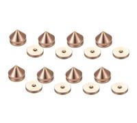 Cpolebev 8 Set Piedini per Altoparlanti Piedini nel Lega di Alluminio Punte Metalliche Cono Piede per Piedi Chiodo Champagne