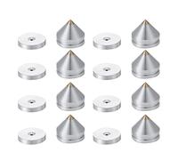 Cpolebev 8 Set Piedini per Altoparlanti Piedini nel Lega di Alluminio Punte Metalliche Cono Piedino per Piedi