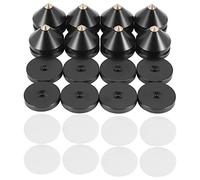 Cpolebev 8 Set Piedini per Altoparlanti Piedini per Piedi nel Lega di Alluminio nel Metallo (Non nel Legno Naturale) Chiodi per Piedi Un Cono per Pavimento con Punte M23X20