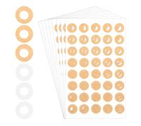 Cpolebev 800 Pezzi di Rinforzo per Fori di Carta, Cerchi di Rinforzo per Fori per Raccoglitori da 1/4 di Pollice (Set di Carta Kraft e Trasparente)