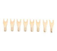 Cpolebev 8PCS Connettori Speaker HiFi Fork Spade A Banana Y/U In Rame Puro Placcato, con Vite Facile da Usare In Rame