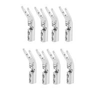 Cpolebev 8PCS HIFI Banana Y Spade Y Placcati Puro Rame Forchetta Connettore Spina per Altoparlanti HiFi Facile da Usare