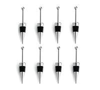 Cpolebev 8Pcs Tappi per Vino per Bottiglie di Vino, Tappi per Birra Salva Vino nel Metallo, Tappi per Vino Riutilizzabili Tappi per Vino nel Silicone