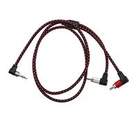 Cpolebev 90 Gradi da 3,5 mm un 2 Ad Angolo Retto Stereo AUX Y Splitter Jack per Microfono per Laptop 1 M