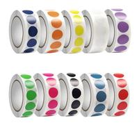 Cpolebev A Punti Colorati da 10000 Pezzi, 1000 Pezzi/Rotolo, 10 Etichette Adesive A Punti Circolari Colorati, Etichette di Codifica Rotonde per Ufficio, 13 Mm, Durevoli, Facili da Installare.