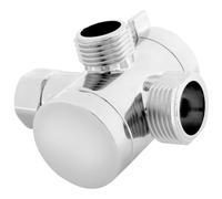 Cpolebev ABS Cromo Deviatore un 3 Vie Raccordo per Tubo Raccordo un Forma di T Connettore Adattatore per Valvola Angolare Tubo Bagno Doccia Braccio WC