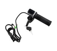 Cpolebev Acceleratore Un Torsione per Bici Elettrica Acceleratore Un Gas 48V Maniglia Un Gas Acceleratore Display LCD Chiave di Blocco