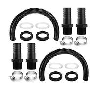 Cpolebev Accessori di Ricambio 2 Set di Connessione per Tubo di Connettore per Tubo di da 25 mm con Fascette Connettore A Barilotto IBC per Acqua Piovana (50 Cm)