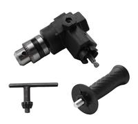 Cpolebev Accessori per Utensili Elettrici con Adattatore per Trapano un Mandrino con Estensione Ad Angolo Retto con Impugnatura un 90 Gradi
