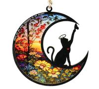 Cpolebev Acchiappaluce Commemorativo Personalizzato con Gatto, Acchiappaluce Commemorativo per Animali Domestici, Acchiappaluce Commemorativo da Appendere alla Finestra
