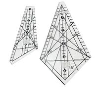 Cpolebev Acrilico Cucito Patchwork Righello Squedge 22.5Grado/45Grado Modello di Cucito Righello Patchwork Quilting Righello Strumento di Stencil per Cucire DIY