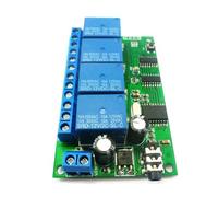 Cpolebev AD22B04 Modulo Relè di Controllo Remoto con Decodificatore di Segnale Tono DTMF Relè A 4 Canali 12 V CC per PLC Smart Home