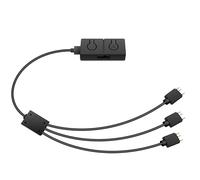Cpolebev Adattatore ADD-RGB da 5 V/3 Pin A 12 V/4 Pin con Splitter A 3 Vie Convertitore da 5 V ARGB A 12 V RGB Sincronizzazione con Scheda Madre