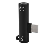 Cpolebev Adattatore Audio di Tipo C Gancio per Chiamata Musicale Ricarica 2 in 1 Convertitore per Auricolari con Foro Rotondo da 3,5 Mm