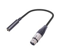 Cpolebev Adattatore Audio Stereo da 1 Pezzo XLR A 1/4 di XLR Femmina Bilanciato A 1/4 di Pollice Femmina