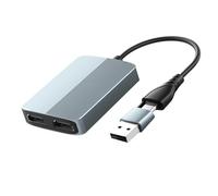Cpolebev Adattatore Compatibile da USB 3.0 A Doppio per 2 Monitor, Adattatore per Doppio Monitor 1080p, Display Esteso Split Extender