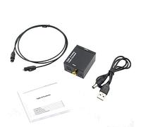 Cpolebev Adattatore convertitore audio digitale analogico Toslink coassiale L/R da 3.5 mm