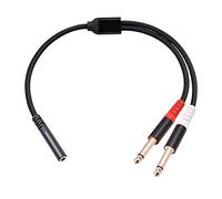 Cpolebev Adattatore da 3,5 Mm Un Doppio da 6,5 Mm Audio Aux da 3,5 Mm Doppio Aux da 6,35 1/4" Mono Un Stereo da 1/8" 3,5 Mm