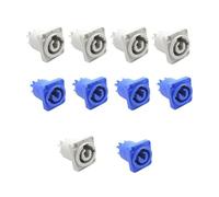 Cpolebev Adattatore di Alimentazione CA 10 Pezzi 3 Pin 20A 250V NAC3MPA-1 NAC3MPB-1 Connettore di Uscita Blu e Grigio