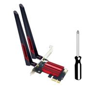 Cpolebev Adattatore di Rete Wireless WiFi 7 BE200 Pro Pcie + Antenna 10DB Scheda WiFi BT5.4 Tri Band 2.4G/5G/6GHz BE200 per Win11 Installazione Semplice