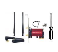 Cpolebev Adattatore di Rete Wireless WiFi 7 BE200 Pro Pcie + Antenna 8DB Scheda WiFi BT5.4 Tri Band 2.4G/5G/6GHz BE200 per Win11 Linux Durevole Facile da Installare Facile da Usare